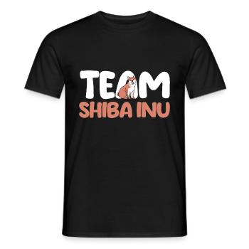 Chien Shiba Inu - T-shirt homme - noir - Devant - AI Model Male 178 light (178cm)