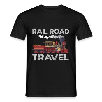 Zug Züge Zugliebhaber Shirt lustig Zug Shirt Eisen - Männer T-Shirt - Schwarz - Vorne - AI Model Male 178 light (178cm)
