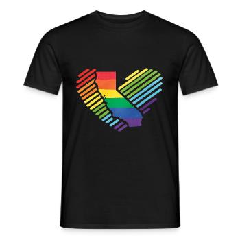 Stolz LGBT Kalifornien - Männer T-Shirt - Schwarz - Vorne - AI Model Male 178 light (178cm)
