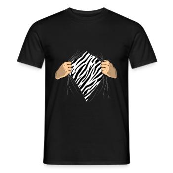 zebra - Men's T-Shirt - black - Front - AI Model Male 178 light (178cm)