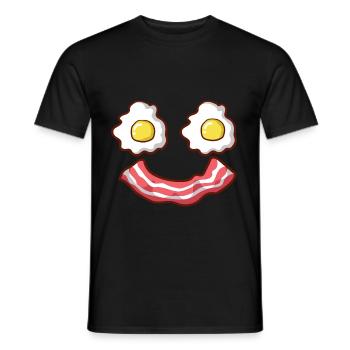 Breakfast Eggs Bacon Gift - Men's T-Shirt - black - Front - AI Model Male 178 light (178cm)