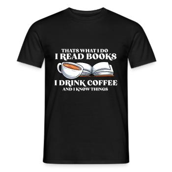 Lesen - Männer T-Shirt - Schwarz - Vorne - AI Model Male 178 light (178cm)
