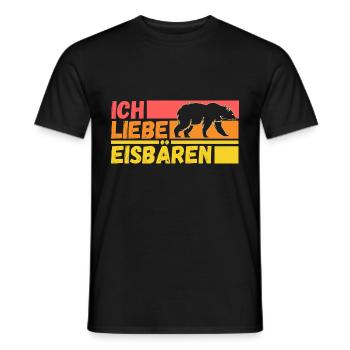 Eisbär Eisbären - Männer T-Shirt - Schwarz - Vorne - AI Model Male 178 light (178cm)