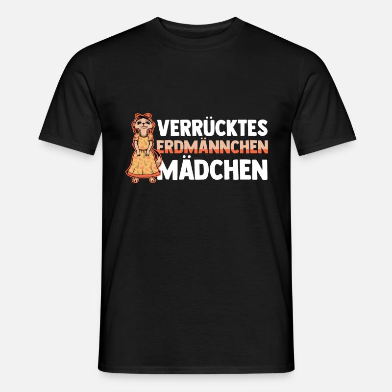 Erdmännchen - Männer T-Shirt - Schwarz