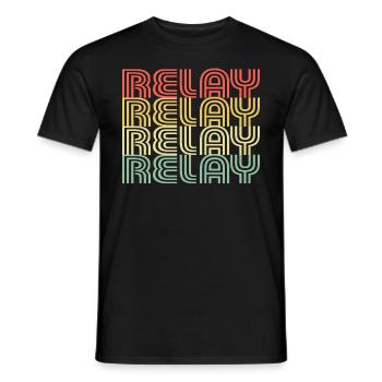 Relay Vintage Design - T-shirt homme - noir - Devant - AI Model Male 178 light (178cm)