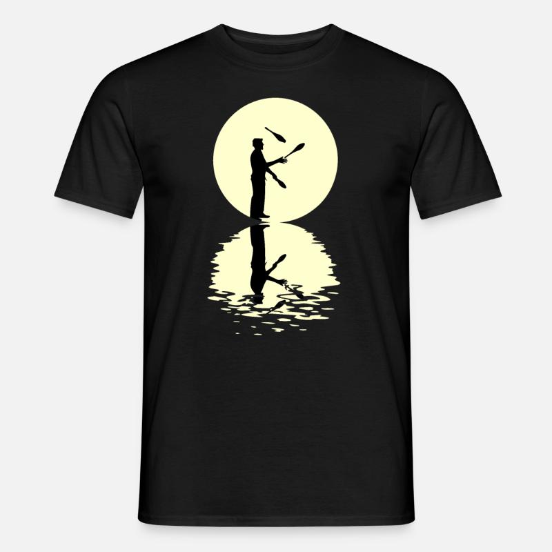 Moon Juggling Tee - Männer T-Shirt - Schwarz