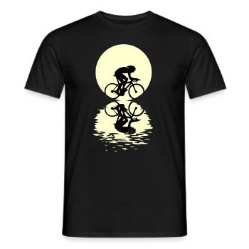 Chemise de lune cycling - T-shirt homme - noir - Devant - AI Model Male 178 light (178cm)