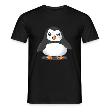 penguin - Men's T-Shirt - black - Front - AI Model Male 178 light (178cm)