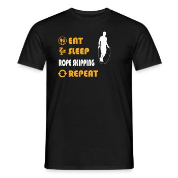 Rope Skipping - present for men and women - Männer T-Shirt - Schwarz - Vorne - AI Model Male 178 light (178cm)