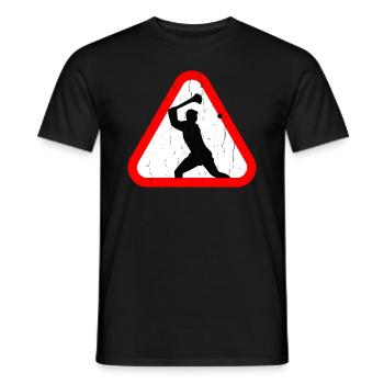 Unique Hurling Tee Shirt - Männer T-Shirt - Schwarz - Vorne - AI Model Male 178 light (178cm)
