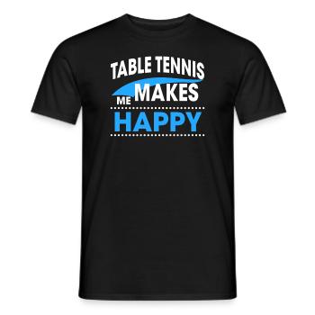 TABLE TENNIS - Männer T-Shirt - Schwarz - Vorne - AI Model Male 178 light (178cm)