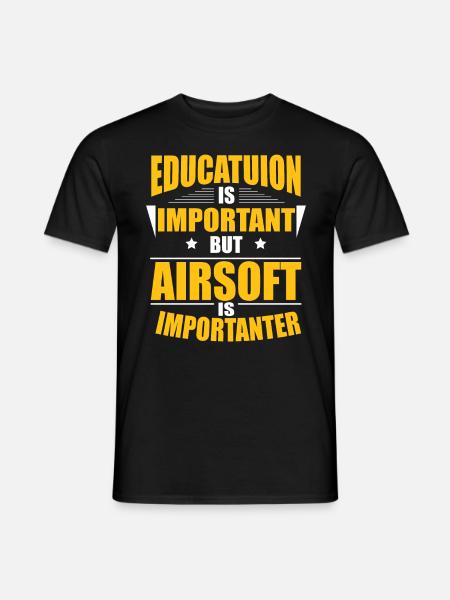 AIRSOFT IS IMPORTANTER - Männer T-Shirt - Schwarz