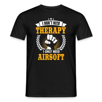 Airsoft - Männer T-Shirt - Schwarz - Vorne - AI Model Male 178 light (178cm)