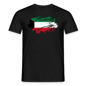 Kuwait Flag Tea - Men's T-Shirt - black - Front - AI Model Male 178 light (178cm)