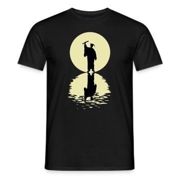 The Graduate And The Moon - Männer T-Shirt - Schwarz - Vorne - AI Model Male 178 light (178cm)