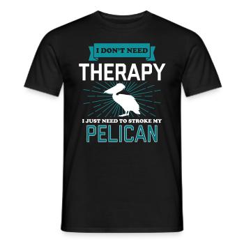 I Dont Need Therapy - PELICANS - Männer T-Shirt - Schwarz - Vorne - AI Model Male 178 light (178cm)