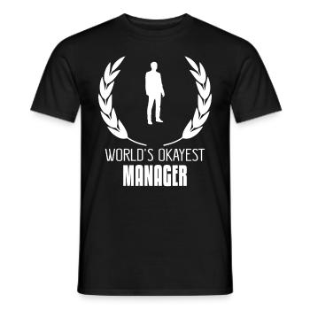 manager - Männer T-Shirt - Schwarz - Vorne - AI Model Male 178 light (178cm)