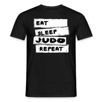 Judo - Judo Tshirt - Men's T-Shirt - black - Front - AI Model Male 178 light (178cm)