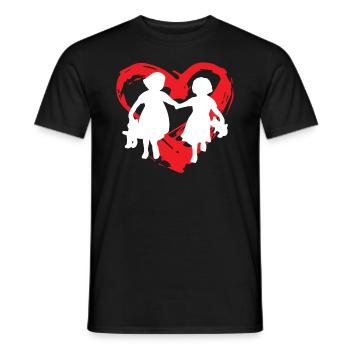 Sister Heart - Men's T-Shirt - black - Front - AI Model Male 178 light (178cm)