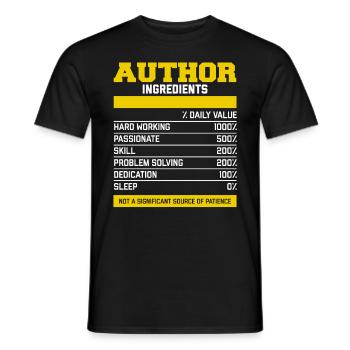 Fantastic Author Ingredients Tee Shirt - Männer T-Shirt - Schwarz - Vorne - AI Model Male 178 light (178cm)