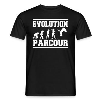 Evolution Parcour - Männer T-Shirt - Schwarz - Vorne - AI Model Male 178 light (178cm)