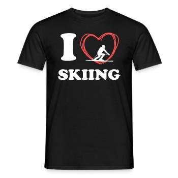 Skiing Tshirt For Women - Männer T-Shirt - Schwarz - Vorne - AI Model Male 178 light (178cm)