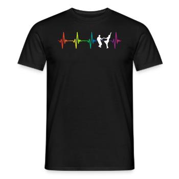 Swing Dance Rainbow Heartbeat - T-shirt homme - noir - Devant - AI Model Male 178 light (178cm)
