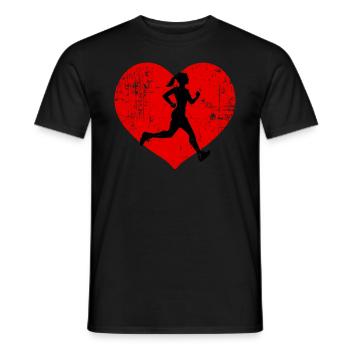 I Love Runners - Männer T-Shirt - Schwarz - Vorne - AI Model Male 178 light (178cm)