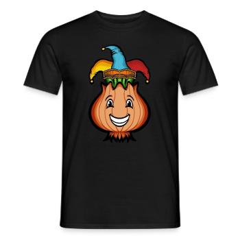 Carnival Carnival Helau Alaaf Onion Costume Jeck - Men's T-Shirt - black - Front - AI Model Male 178 light (178cm)