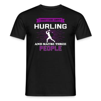 Hurling And Maybe 3 People - Männer T-Shirt - Schwarz - Vorne - AI Model Male 178 light (178cm)