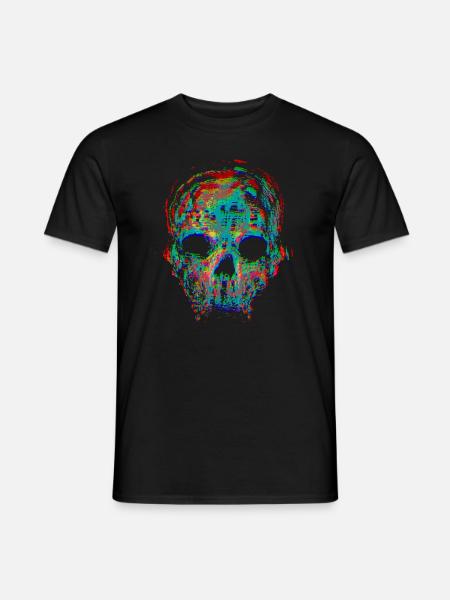 Totenkopf - Männer T-Shirt - Schwarz