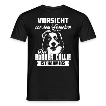Border Collie - Men's T-Shirt - black - Front - AI Model Male 178 light (178cm)