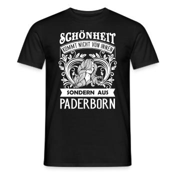 Beauté vient de Paderborn - DE - T-shirt homme - noir - Devant - AI Model Male 178 light (178cm)