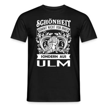 Schönheit kommt aus Ulm – DE - Männer T-Shirt - Schwarz - Vorne - AI Model Male 178 light (178cm)