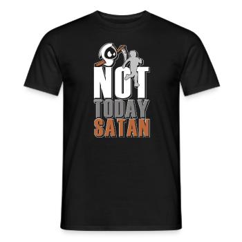 Pas aujourd'hui Satan jogging cadeau de course - T-shirt homme - noir - Devant - AI Model Male 178 light (178cm)