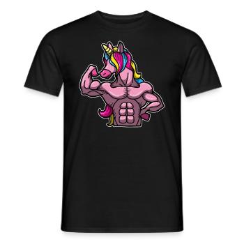 Unicorn Workout Gym Fitness Superpuissances musculaires - T-shirt homme - noir - Devant - AI Model Male 178 light (178cm)