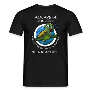 Funny turtles saying T-shirt gift - Men's T-Shirt - black - Front - AI Model Male 178 light (178cm)