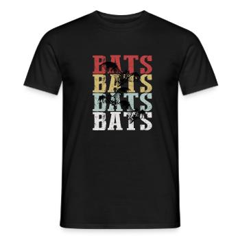 Fledermäuse Bats - Männer T-Shirt - Schwarz - Vorne - AI Model Male 178 light (178cm)