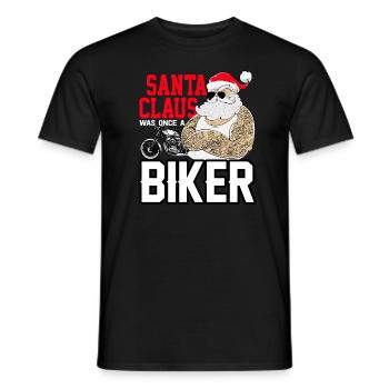 Weihnachten Biker Motorrad Motorradfahrer Nikolaus - Männer T-Shirt - Schwarz - Vorne - AI Model Male 178 light (178cm)