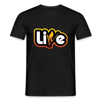 Stations de ski en direct dans les Alpes - T-shirt homme - noir - Devant - AI Model Male 178 light (178cm)