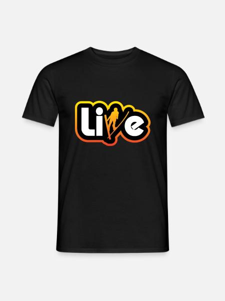 Live ski resorts in the Alps - Men's T-Shirt - black
