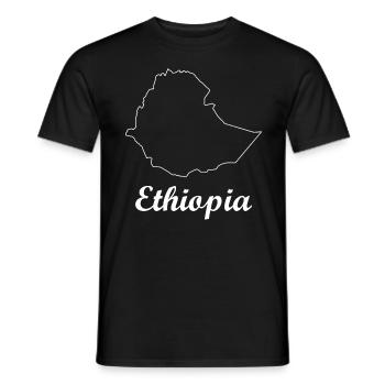 Ethiopie Ethiopie Carte Carte - T-shirt homme - noir - Devant - AI Model Male 178 light (178cm)