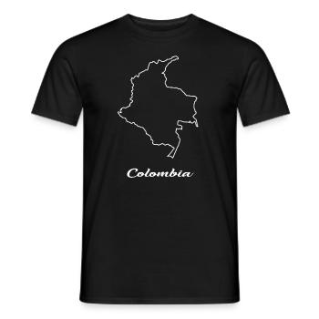 Carte de la Colombie carte - T-shirt homme - noir - Devant - AI Model Male 178 light (178cm)