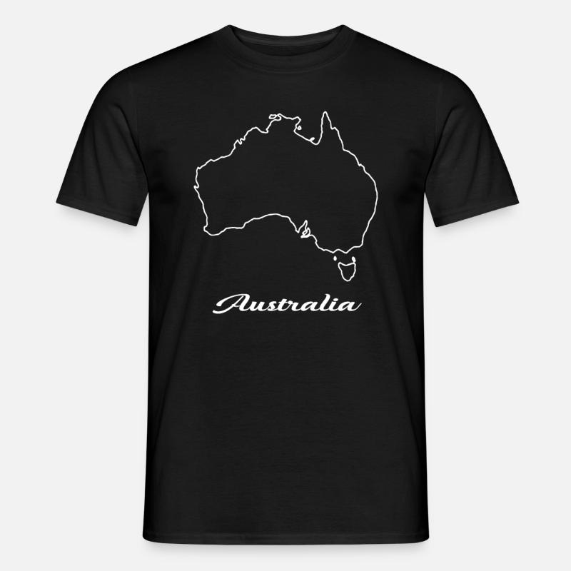 Australia map map - Men's T-Shirt - black