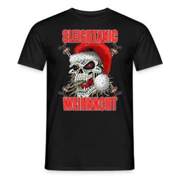 Sleightanic Weihnacht - Männer T-Shirt - Schwarz - Vorne - AI Model Male 178 light (178cm)