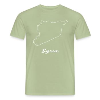 Chile Flagge Landkarte - Männer T-Shirt - Sage - Vorne - AI Model Male 178 light (178cm)