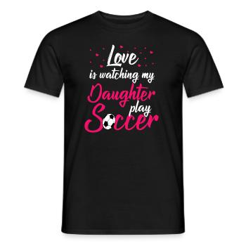 Balles d'amour football - T-shirt homme - noir - Devant - AI Model Male 178 light (178cm)