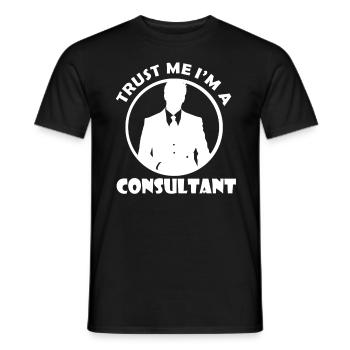 Faites-moi confiance Je suis un consultant - Consultant - T-shirt homme - noir - Devant - AI Model Male 178 light (178cm)