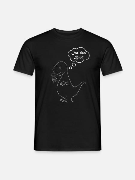 Ist das Bio - Dinosaurier - Männer T-Shirt - Schwarz