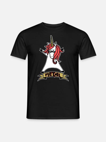 Licorne Métal - Licorne - Métal - Musique - T-shirt homme - noir
